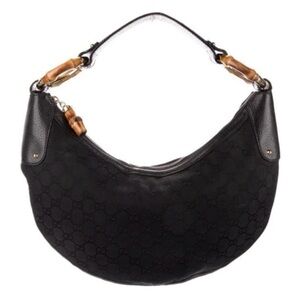 Gucci Black and Brown Hobo Bag